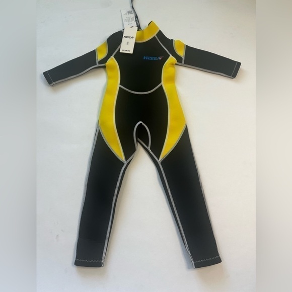 Hisea Neoprene Youth Diving Wetsuit Long Sleeves UV Surfing snorkeling Suit Kids - Picture 1 of 7